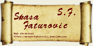 Spasa Faturović vizit kartica